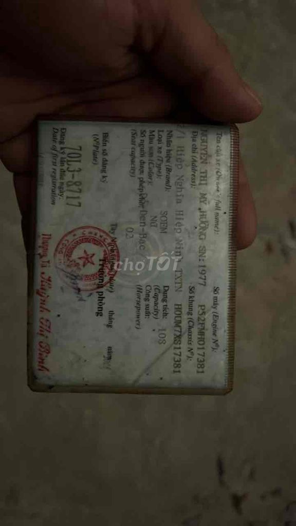 Honda Dream II Đỏ. Mua bán Xe máy tại Huyện Dương Minh Châu Tây Ninh được đăng bởi Nguyễn Thành Sang hình 7