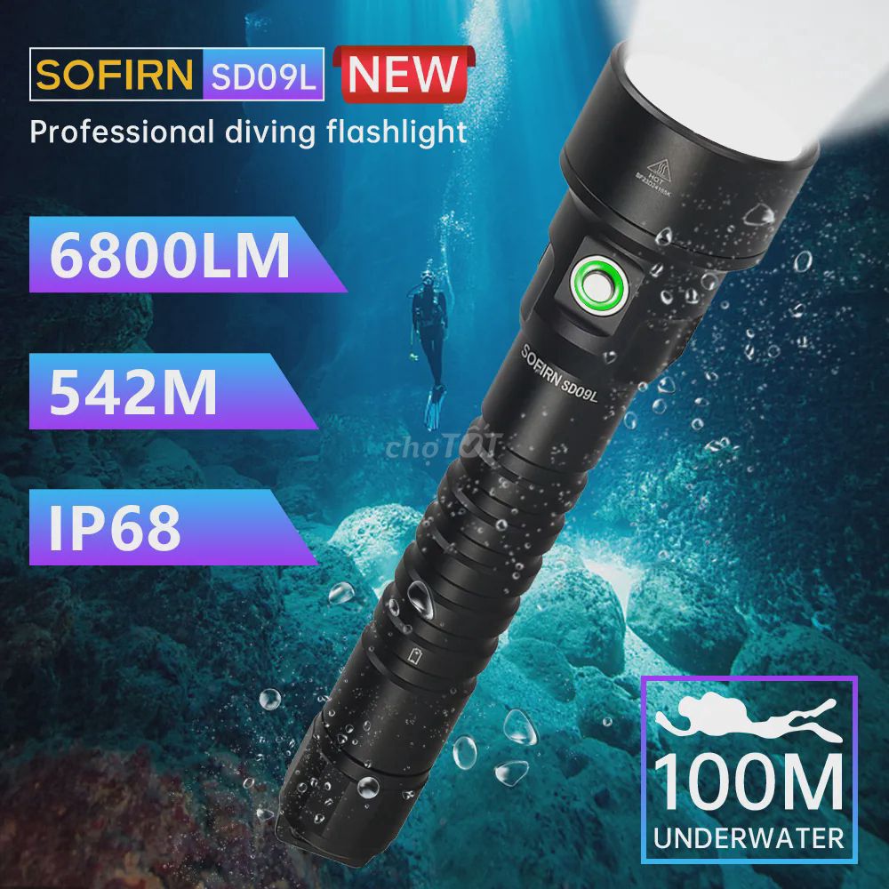 Đèn pin lặn Sofirn SD09L 6800 lumen