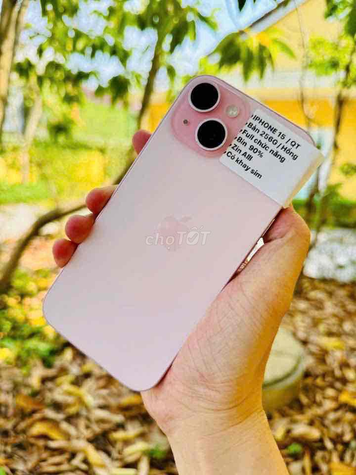 🍎IPHONE 15 QT / 256G Màu Hồng. Mua bán Điện thoại tại Thành phố Huế Thừa Thiên Huế được đăng bởi Hoàng Lộc Smartphone  hình 1