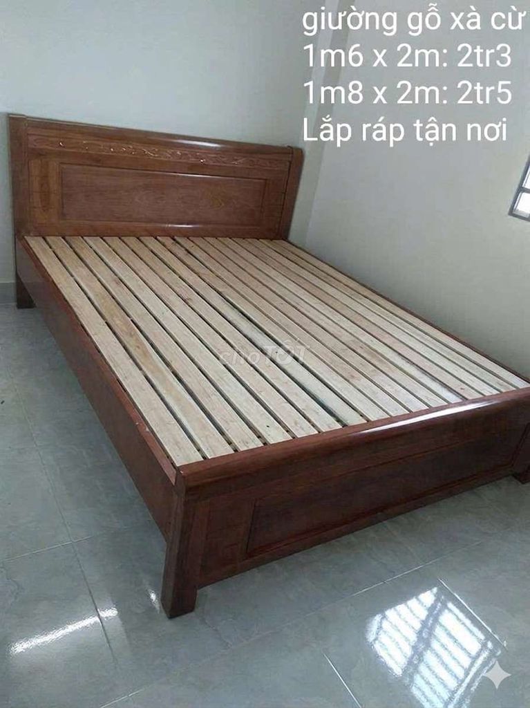 Giường ngủ 1m6x2m. Mua bán Giường, chăn ga gối nệm tại Thành phố Buôn Ma Thuột Đắk Lắk được đăng bởi Nội thất đồ gỗ Thành Luân hình 1