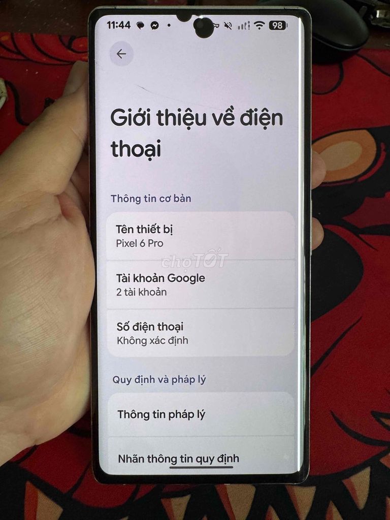Google Pixel 6 Pro 128GB Trắng. Mua bán Điện thoại tại Thành phố Thủ Đức Tp Hồ Chí Minh được đăng bởi Bảo Phúc hình 1
