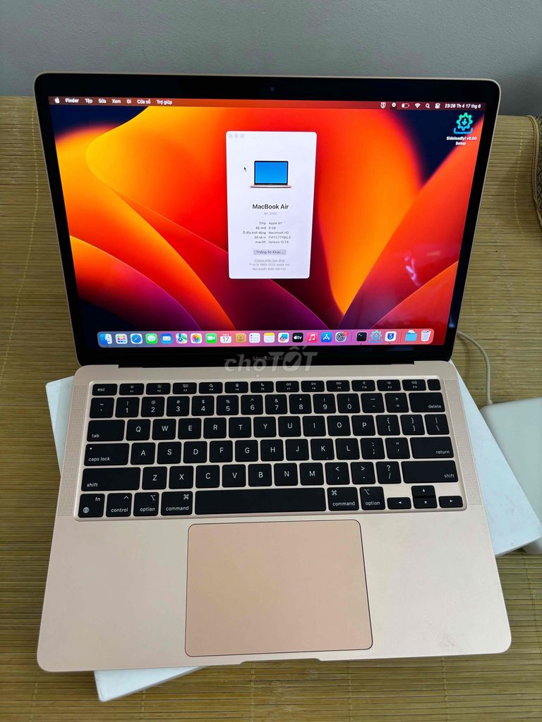 Apple MacBook Air M1 8GB/256GB Hồng Like New. Mua bán Laptop tại Quận Đống Đa Hà Nội được đăng bởi Tuan Hong Kong hình 1