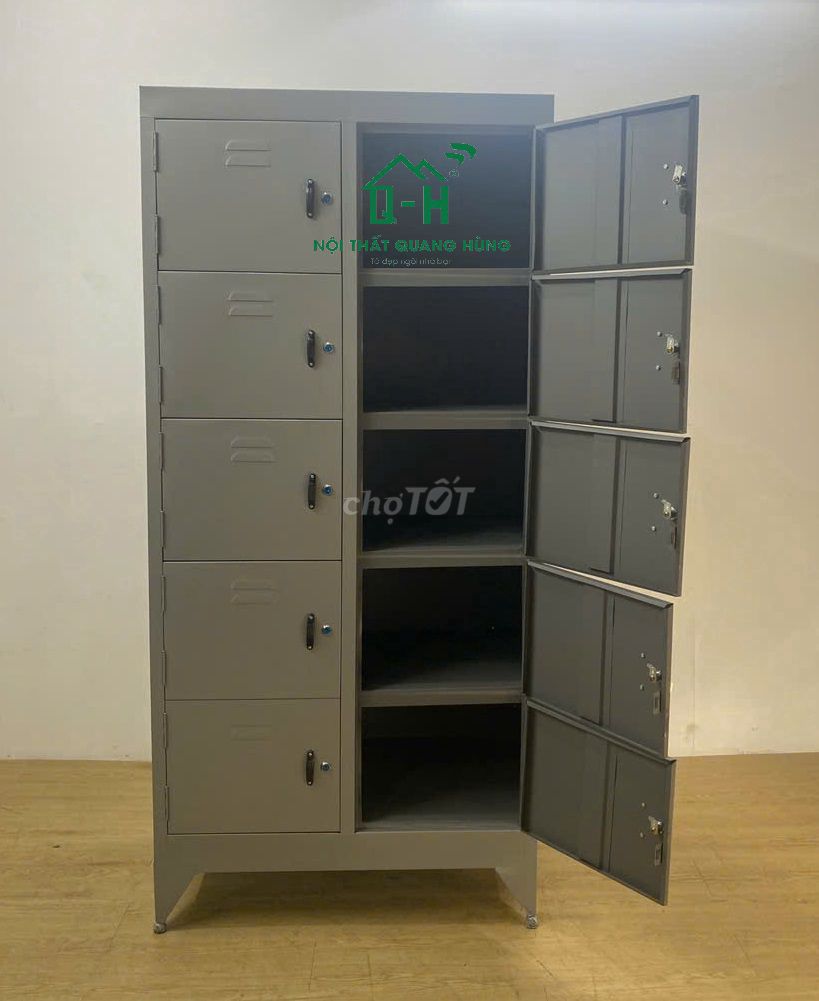 TỦ LOCKER 10 CỬA - TỦ SẮT HỒ SƠ - TỦ TÀI LIỆU - TỦ