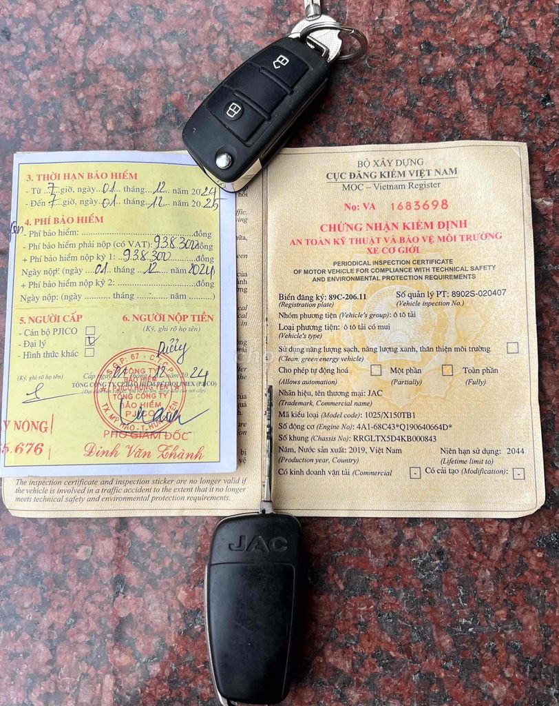 Jac-Nâng tải1.49-Sx2019-Thùnginok-Máy dầu1.8-tubo.. Mua bán Xe tải, xe ben tại Huyện Thanh Ba Phú Thọ được đăng bởi XE KHỞI NGHIỆP ĐẸP CHẤT PHÚ THỌ hình 20