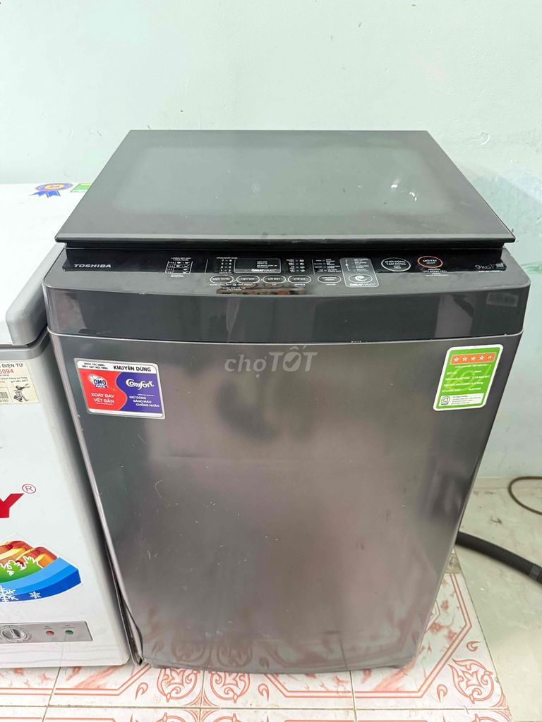 Máy giặt Toshiba 9kg cửa trên Xám tiết kiệm điện. Mua bán Máy giặt tại Quận 8 Tp Hồ Chí Minh được đăng bởi Điện Lạnh Giá Tốt hình 1