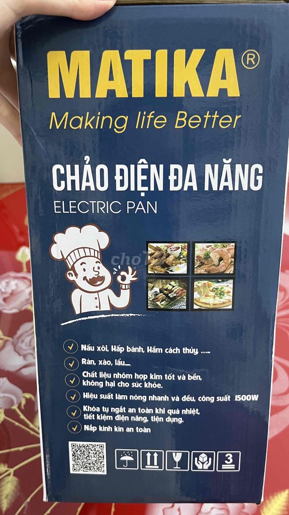 CHẢO ĐIỆN ĐA NĂNG MATIKA MTK-9032 (MÀU VÀNG) SANG