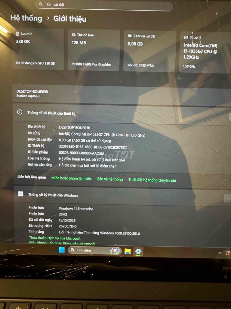 Microsoft Surface Laptop 3 13” i5/8GB/256. Mua bán Laptop tại Quận Tân Bình Tp Hồ Chí Minh được đăng bởi Thanh hình 1