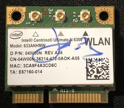 Card WIFI Intel® Centrino® Ultimate-N 6300