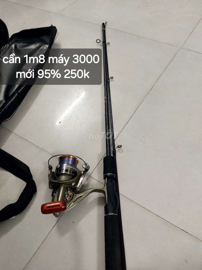 Cần câu cá 1m8 size 3000 mới 95%