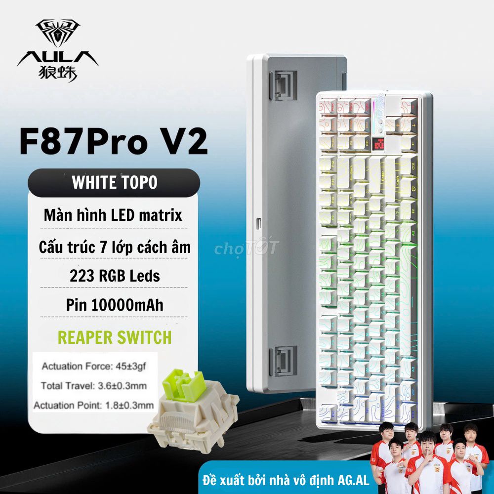 Bàn phím cơ AULA F87 Pro V2 Trắng [NEW]. Mua bán Phụ kiện (Màn hình, Chuột...) tại Quận Bình Tân Tp Hồ Chí Minh được đăng bởi Vĩnh An hình 1