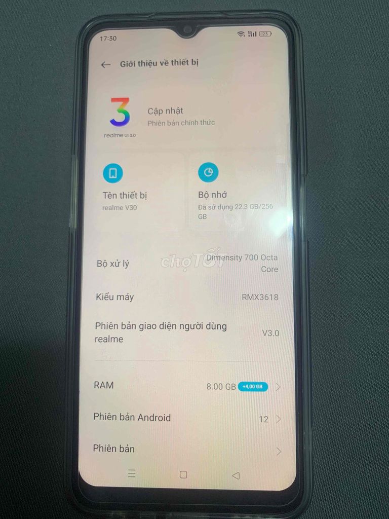 Realme V30 12GB/256GB Dimensity 700. Mua bán Điện thoại tại Quận 7 Tp Hồ Chí Minh được đăng bởi Thông Nguyễn hình 1