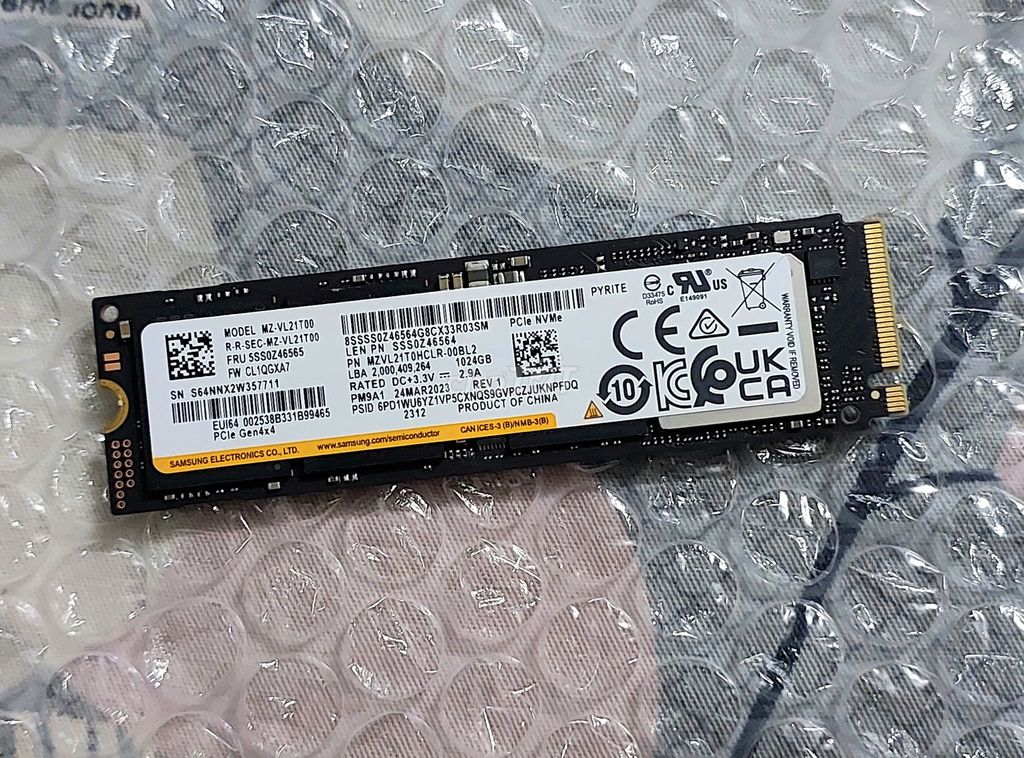 SSD Samsung PM9A1 1TB NVMe Gen4 2280 - BH 1 Năm. Mua bán Linh kiện (RAM, Card...) tại Thành phố Thủ Đức Tp Hồ Chí Minh được đăng bởi Lạc Thiên hình 2
