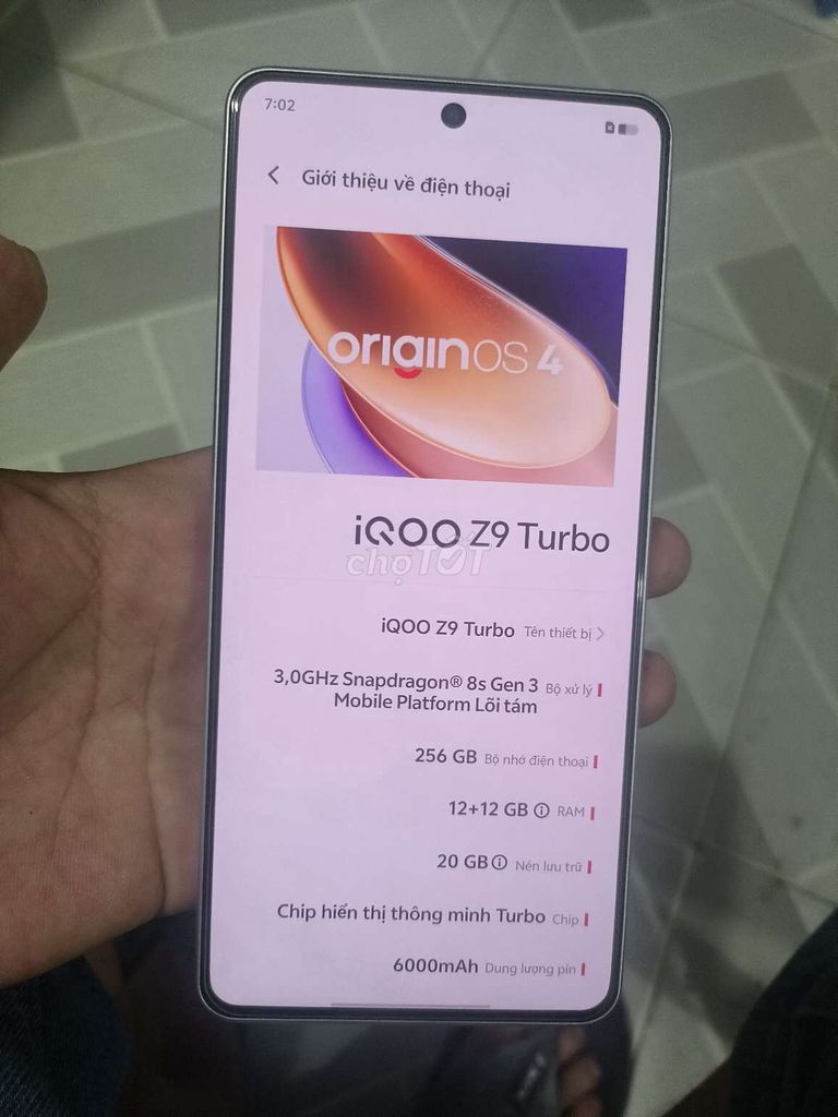 Vivo Z9 turbo 5G 12-256 8s gen 3 pin còn 6000🔋