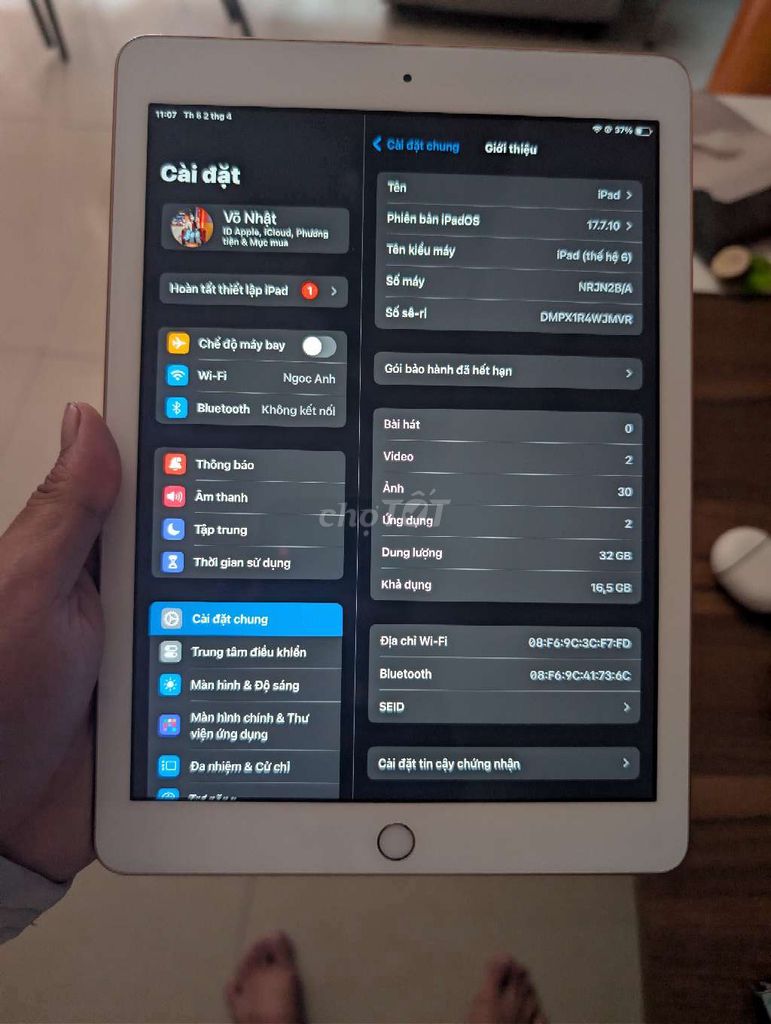 Apple iPad Thế hệ 6 32GB. Mua bán Máy tính bảng tại Quận Hải Châu Đà Nẵng được đăng bởi Nhạn hình 1