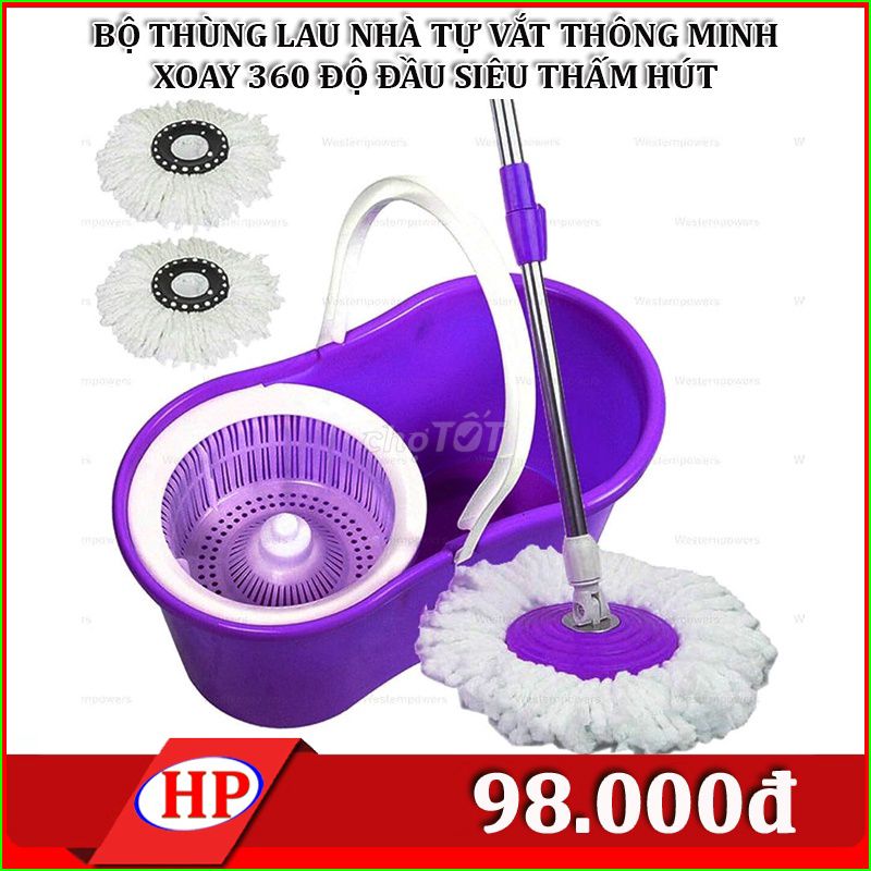 Bộ lau nhà tự vắt xoay 360 độ. Mua bán Thiết bị vệ sinh, nhà tắm tại Quận Ninh Kiều Cần Thơ được đăng bởi GIA DỤNG VÀ ĐIỆN TỬ HIỆP PHÁT CẦN THƠ hình 1