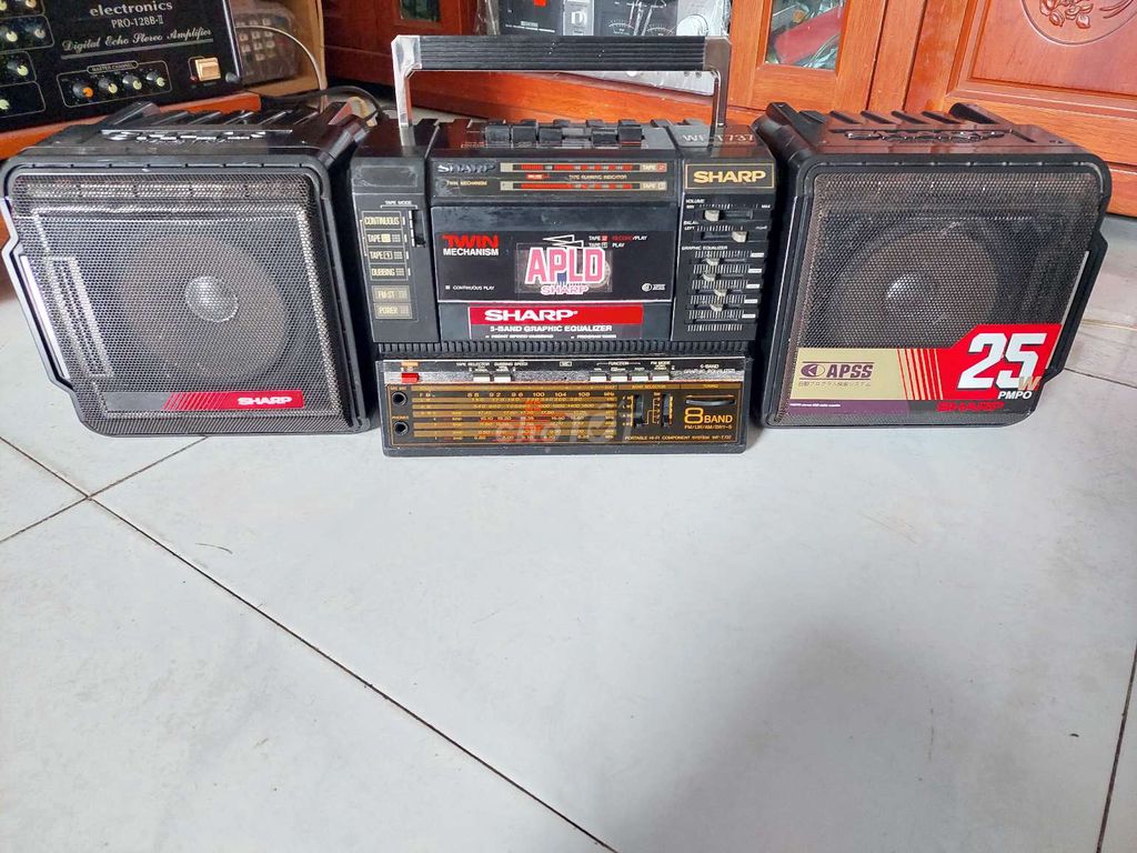 Đài cassette Sharp WF-T737 Đen. Mua bán Tivi, Âm thanh tại Huyện Bình Chánh Tp Hồ Chí Minh được đăng bởi Le va loa amply bãi hình 1