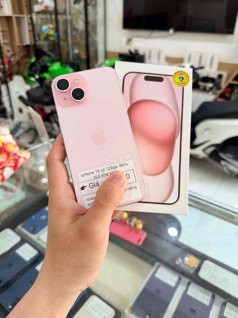 iphone 15 qt 128gb 98%. Mua bán Điện thoại tại Thành phố Long Xuyên An Giang được đăng bởi Băng Apple  chuyên iphone hình 1