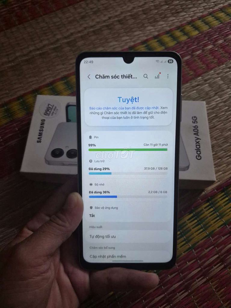 Samsung A06 5G 128GB Còn bảo hành dài đẹp keng. Mua bán Điện thoại tại Huyện Thoại Sơn An Giang được đăng bởi Bạn Và Tôi hình 1