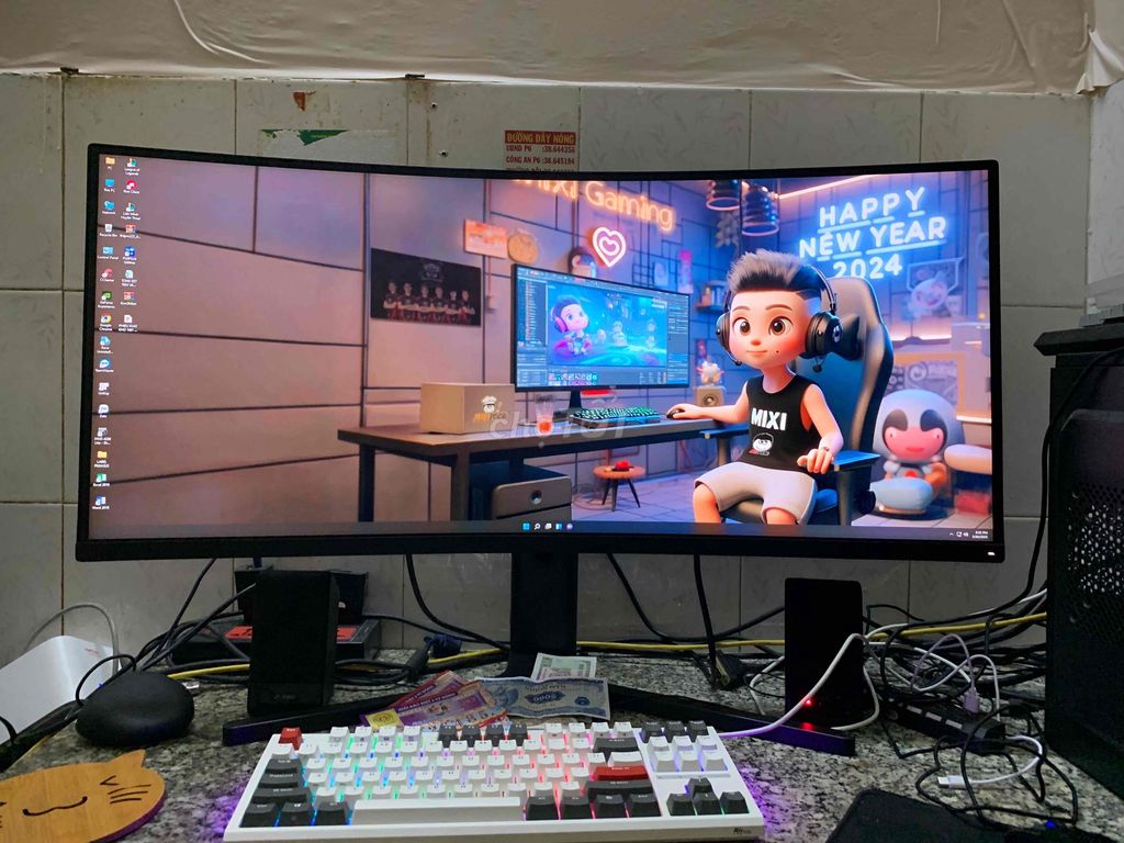 bán màn mi 34inch đẹp keng 2k 144hz 21.9