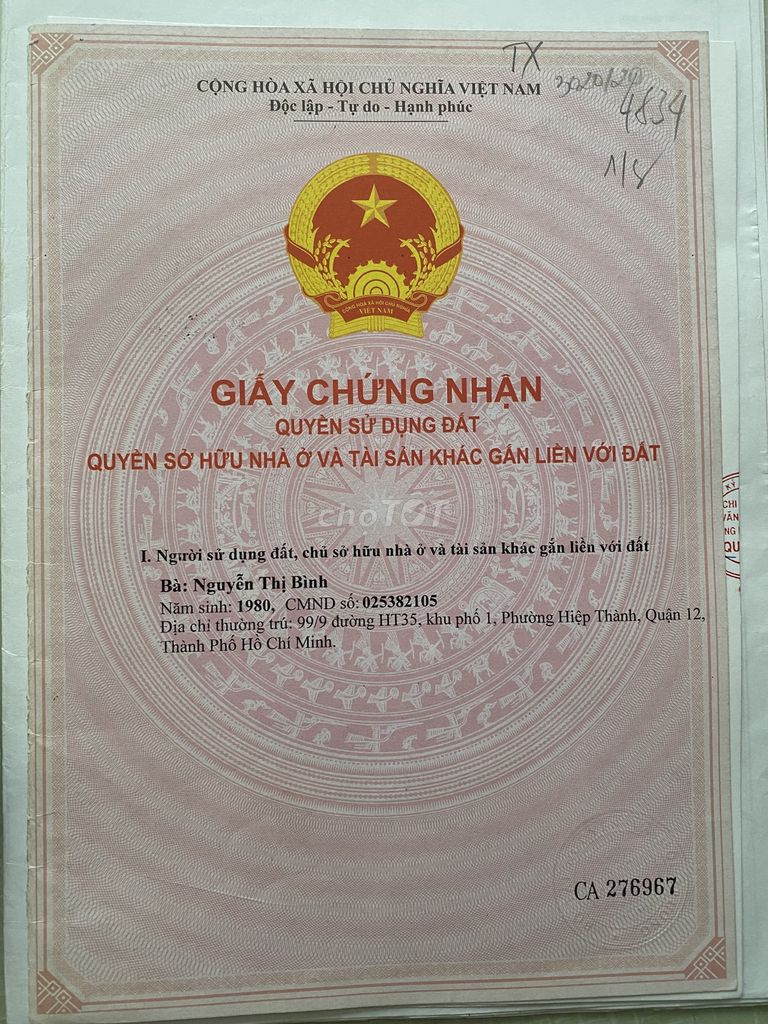 BÁN ĐẤT THẠNH XUÂN 52