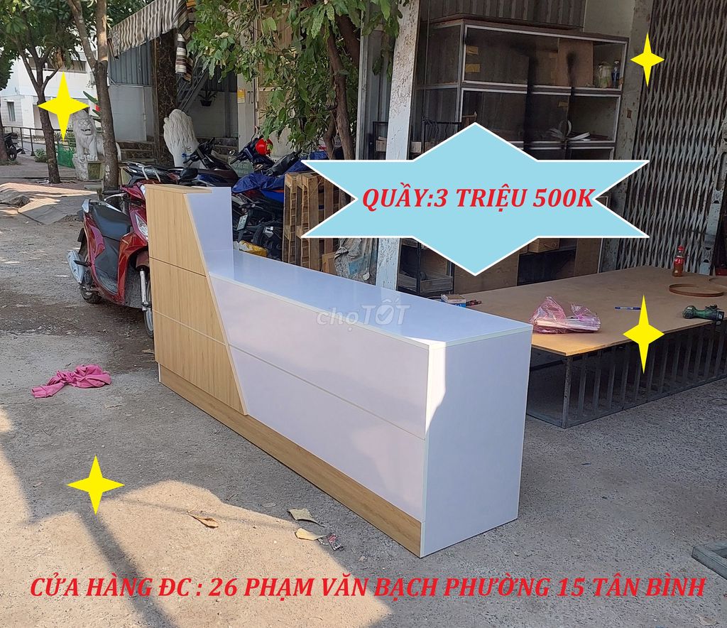 BÀN QUẦY LỄ TÂN KHÁCH SẠN & QUẦY THU NGÂN CỬA HÀNG