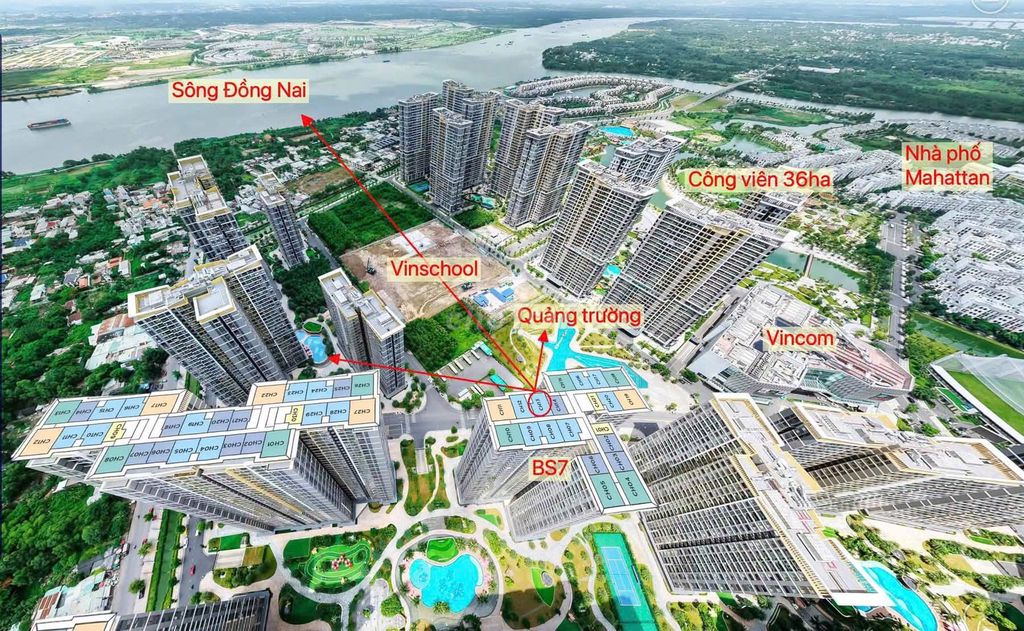 Продается 2-комнатная квартира Vinhomes Central Park, 67 м2, вид на реку Донг Най