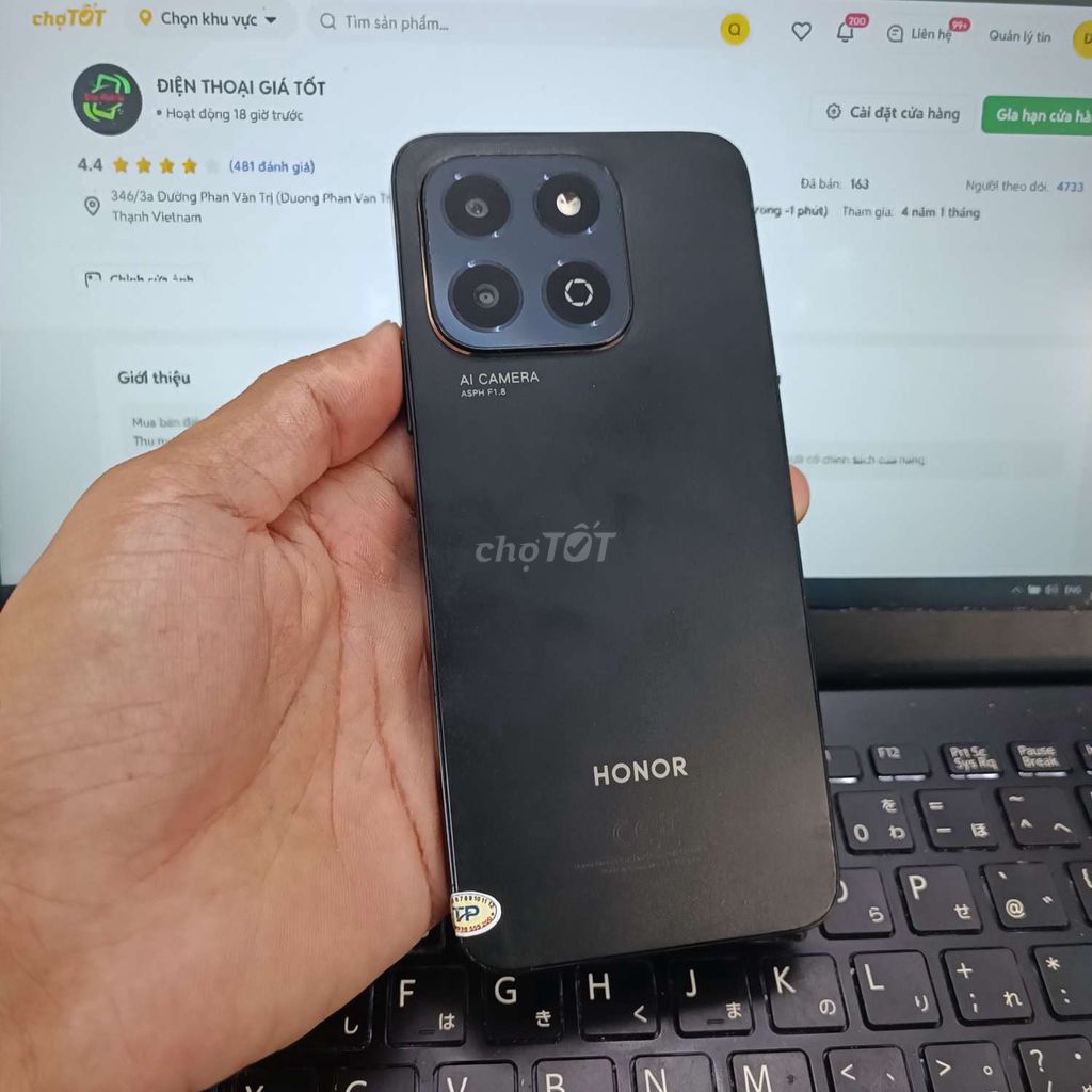 Honor X6B 6GB.128GB PIN 5200 HELIO G85 FULL CN. Mua bán Điện thoại tại Quận Bình Thạnh Tp Hồ Chí Minh được đăng bởi Dân Mobile hình 1