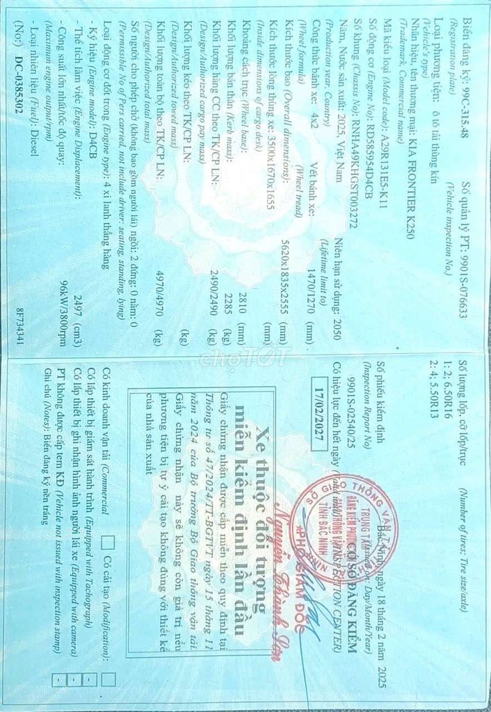 Xe mới mua đi ít ko dùng, bán cho ae nào cần. Mua bán Xe tải, xe ben tại Huyện Tiên Du Bắc Ninh được đăng bởi Tuấn Anh  hình 3