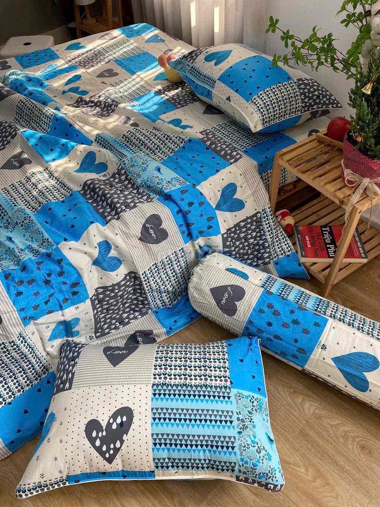 Bộ drap giường Cotton Trái tim. Mua bán Giường, chăn ga gối nệm tại Quận Tân Phú Tp Hồ Chí Minh được đăng bởi Shop nhỏ hình 1