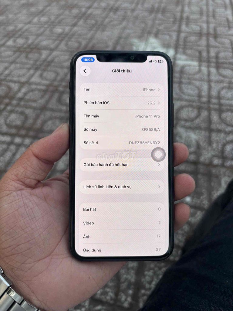 iPhone 11 Pro 64GB Xám. Mua bán Điện thoại tại Huyện Lấp Vò Đồng Tháp được đăng bởi Chơi Xong Dong hình 1