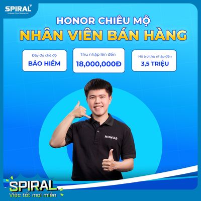 HONOR YÊN BÁI - TUYỂN NHÂN VIÊN BÁN HÀNG