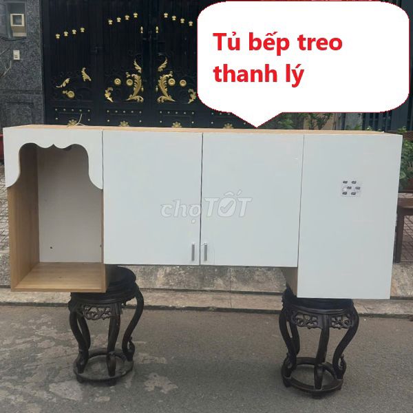 Tủ bếp treo gỗ MDF hiện đại,tủ kệ gỗ treo thanh lý. Mua bán Tủ, kệ gia đình tại Quận Gò Vấp Tp Hồ Chí Minh được đăng bởi Kho Nội thất Cũ Mới Phú Nhàn hình 1