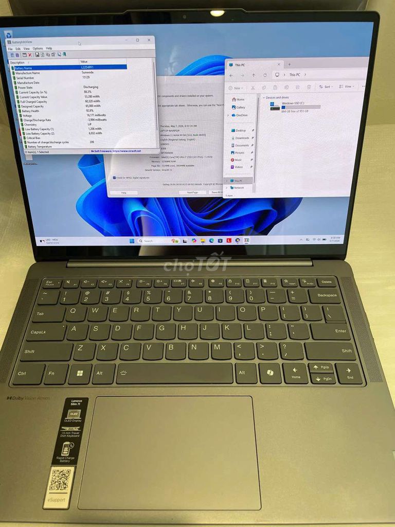 Lenovo Slim 7 2024 Ultra 7 32GB/1TB oled touch. Mua bán Laptop tại Thành phố Thủ Đức Tp Hồ Chí Minh được đăng bởi THLaptop hình 1
