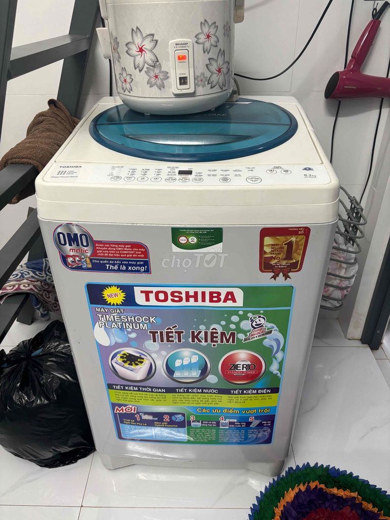Máy giặt Toshiba 8.2kg Trắng Đã sử dụng. Mua bán Máy giặt tại Quận Sơn Trà Đà Nẵng được đăng bởi Lem hình 1
