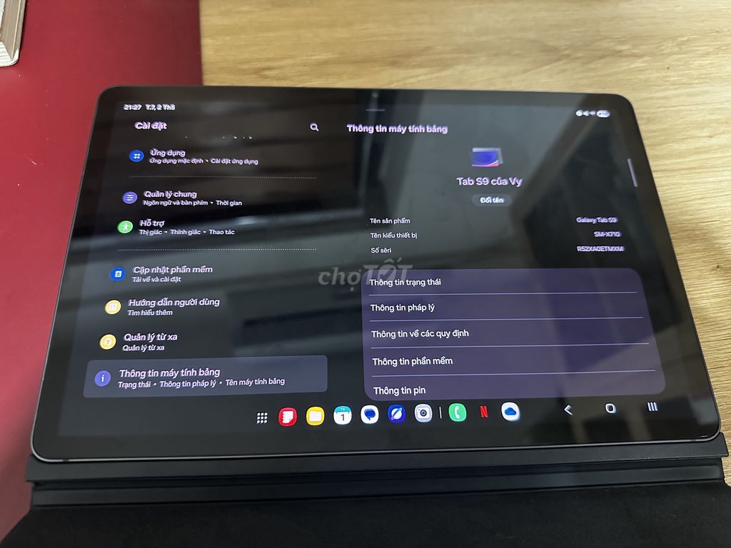 Samsung Tab S9 128GB Đen. Mua bán Máy tính bảng tại Thành phố Dĩ An Bình Dương được đăng bởi STORE3H hình 1