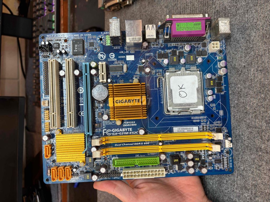 ✅Main Gigabyte G31M 2 khe ram xài oke