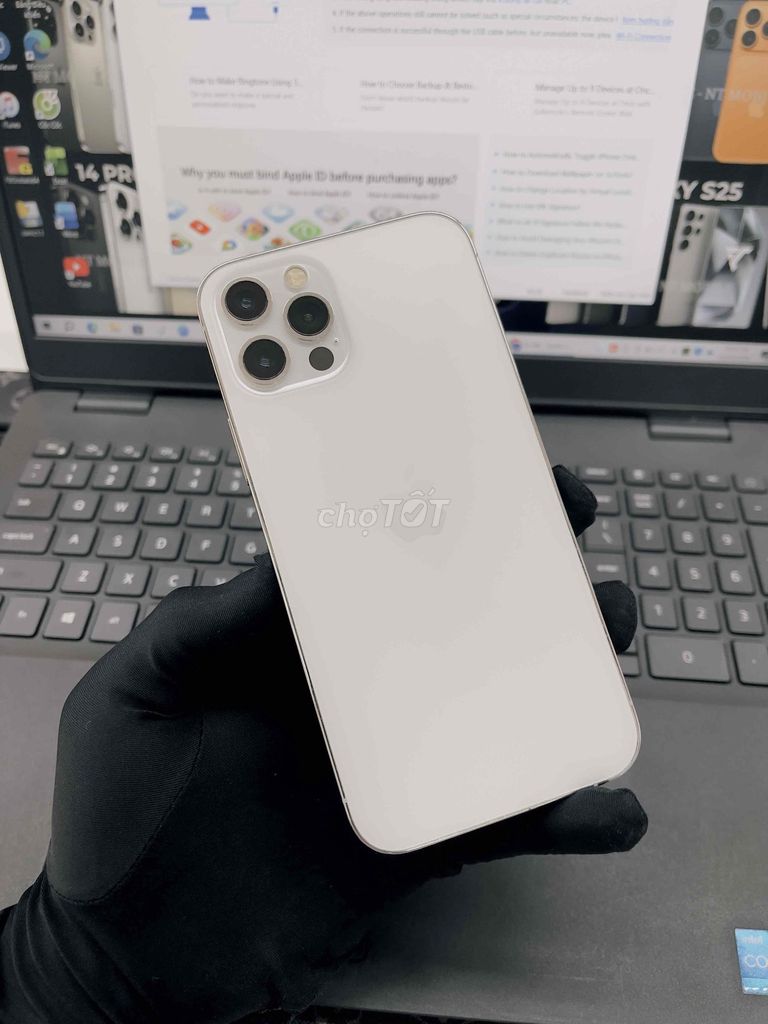 Apple iPhone 12 Pro 128GB Trắng VN/A MÁY QUỐC TẾ. Mua bán Điện thoại tại Thành phố Biên Hòa Đồng Nai được đăng bởi DT MOBILE BIÊN HOÀ hình 1