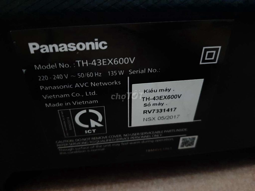 0907889771 - Thanh lý TV Smart PANASONIC 43"EX600V 4K BH 2T SD