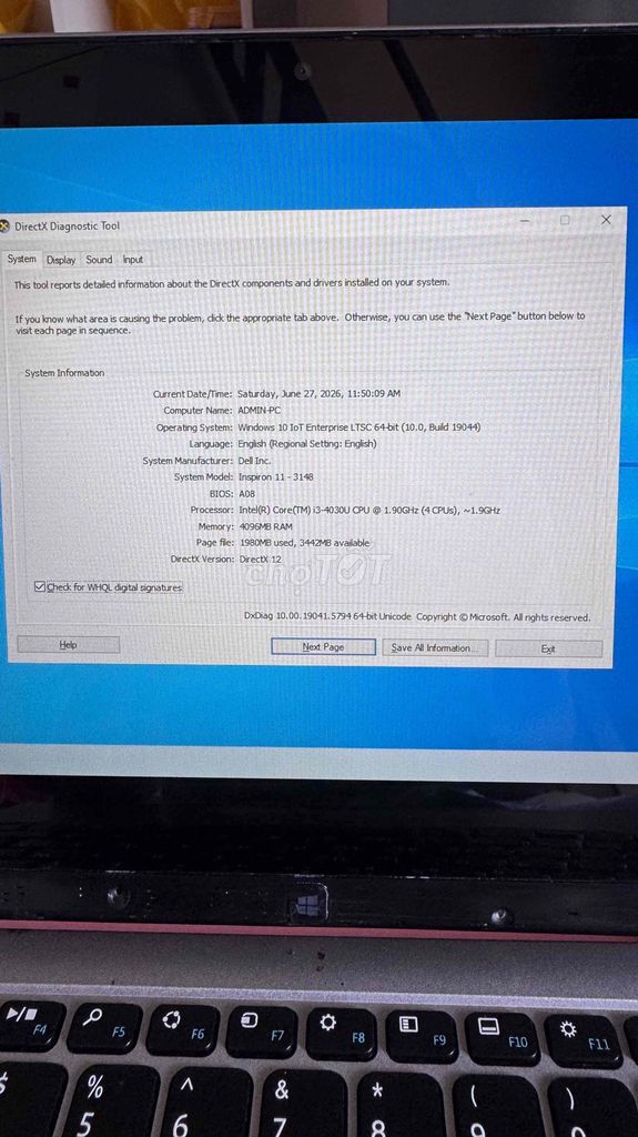Dell Inspiron 11-3148 i3 11.6 inch 4GB/128GB Bạc. Mua bán Laptop tại Thành phố Cà Mau Cà Mau được đăng bởi Tên chưa cung cấp hình 1