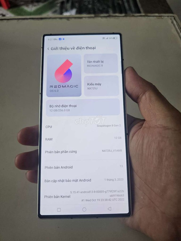RedMagic 8 12GB/256GB Trắng. Mua bán Điện thoại tại Quận 7 Tp Hồ Chí Minh được đăng bởi Ngọc Hân MB hình 1