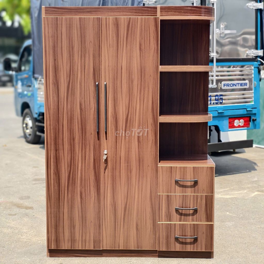 Tủ quần áo 2 cánh kèm kệ nhựa (Hàng mới 100%). Mua bán Tủ, kệ gia đình tại Quận Cẩm Lệ Đà Nẵng được đăng bởi Huỳnh Hà  hình 1