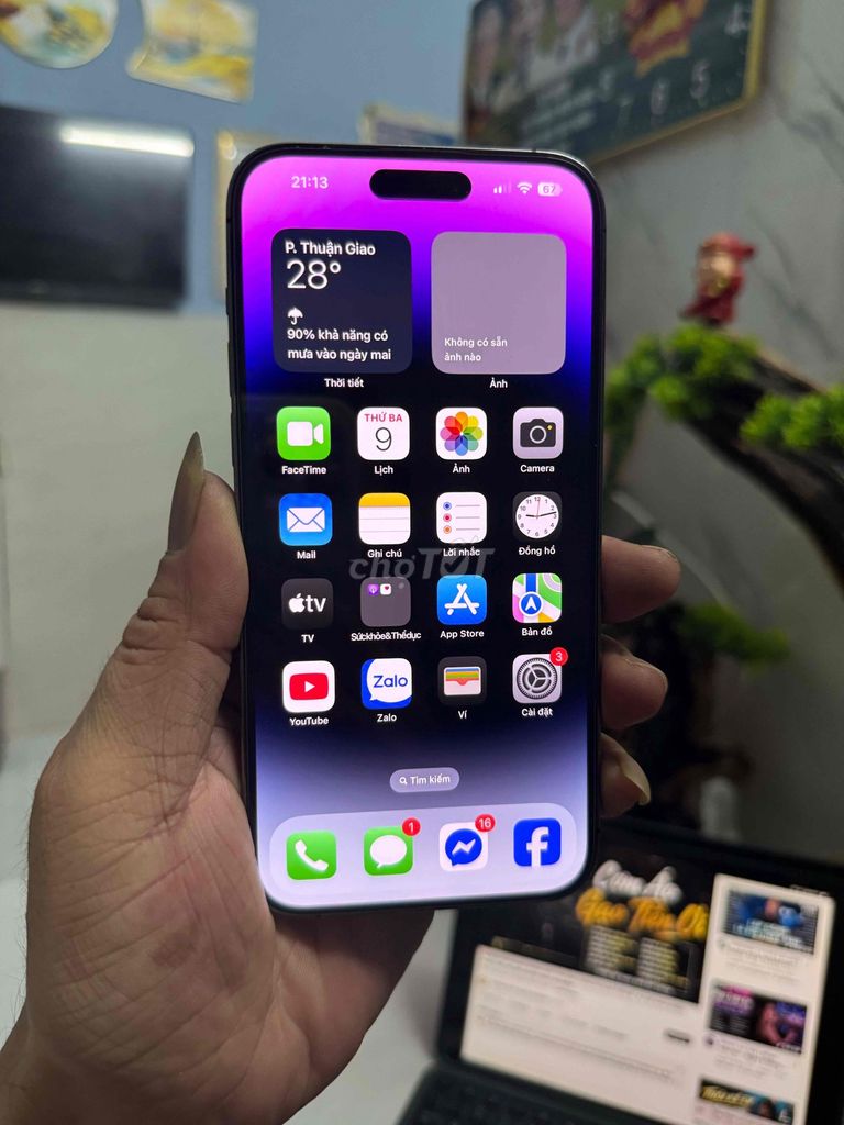 iPhone 14 Pro Max 128GB Tím Lock CEC. Mua bán Điện thoại tại Thành phố Thuận An Bình Dương được đăng bởi  Phan Trung hình 1