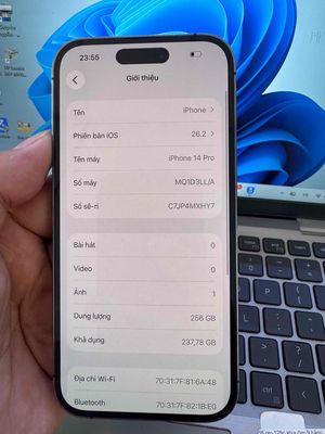 Apple iPhone 14 Pro 256GB Tím 89%