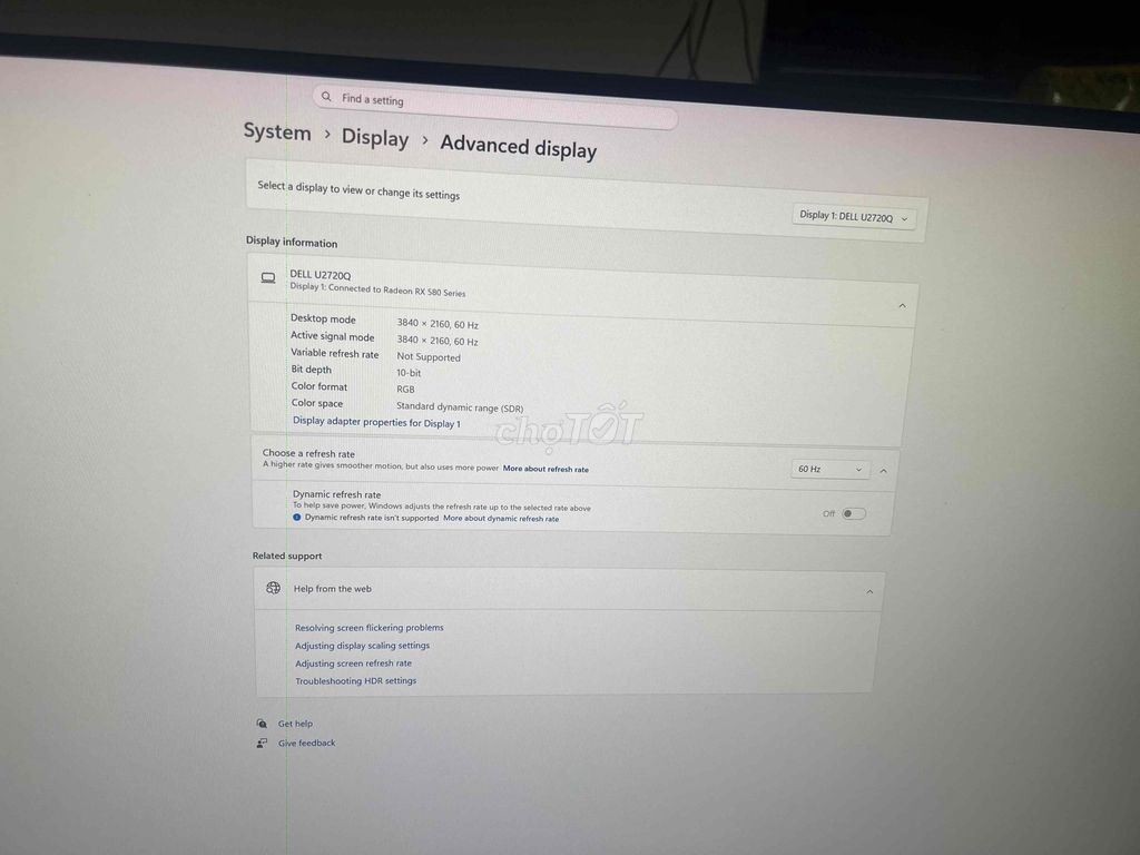 Dell U2720Q 27 inch 4K Ultrasharp 1 sọc mờ. Mua bán Phụ kiện (Màn hình, Chuột...) tại Quận Thanh Xuân Hà Nội được đăng bởi Tramy hình 1