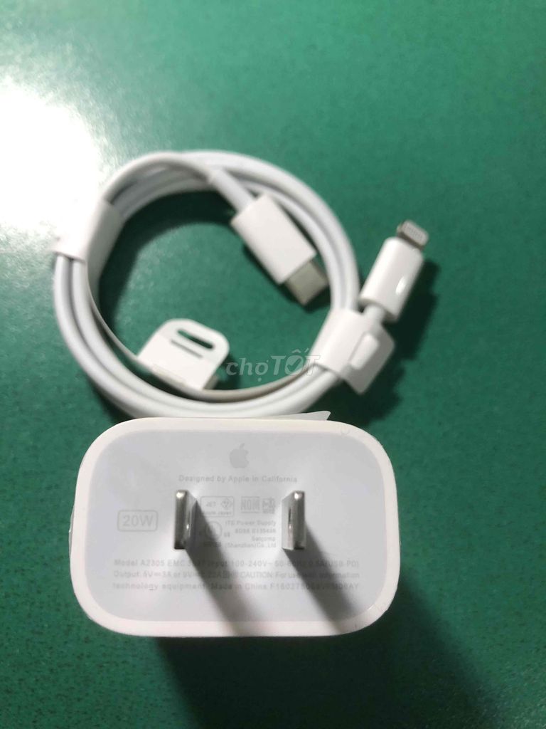 Bộ củ sạc 20W zin Apple ip14 15max(ship xuyên Tết)