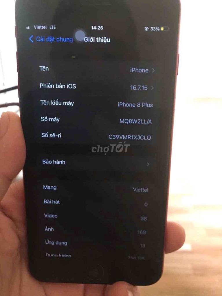 iPhone 8 Plus 256GB Đỏ. Mua bán Điện thoại tại Thành phố Biên Hòa Đồng Nai được đăng bởi Mr Ráck hình 1