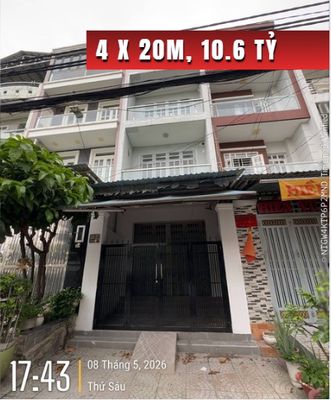 💥  BÁN NHÀ ĐƯỜNG 12M NỘI BỘ, P. BÌNH PHÚ, 4 X 20M, 3.5 TẤM, 10.6 TỶ.