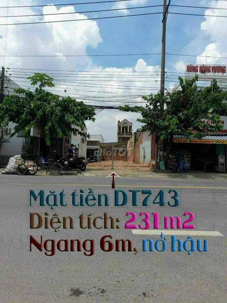 ĐẤT MẶT TIỀN DT 743 DĨ AN BÌNH DƯƠNG