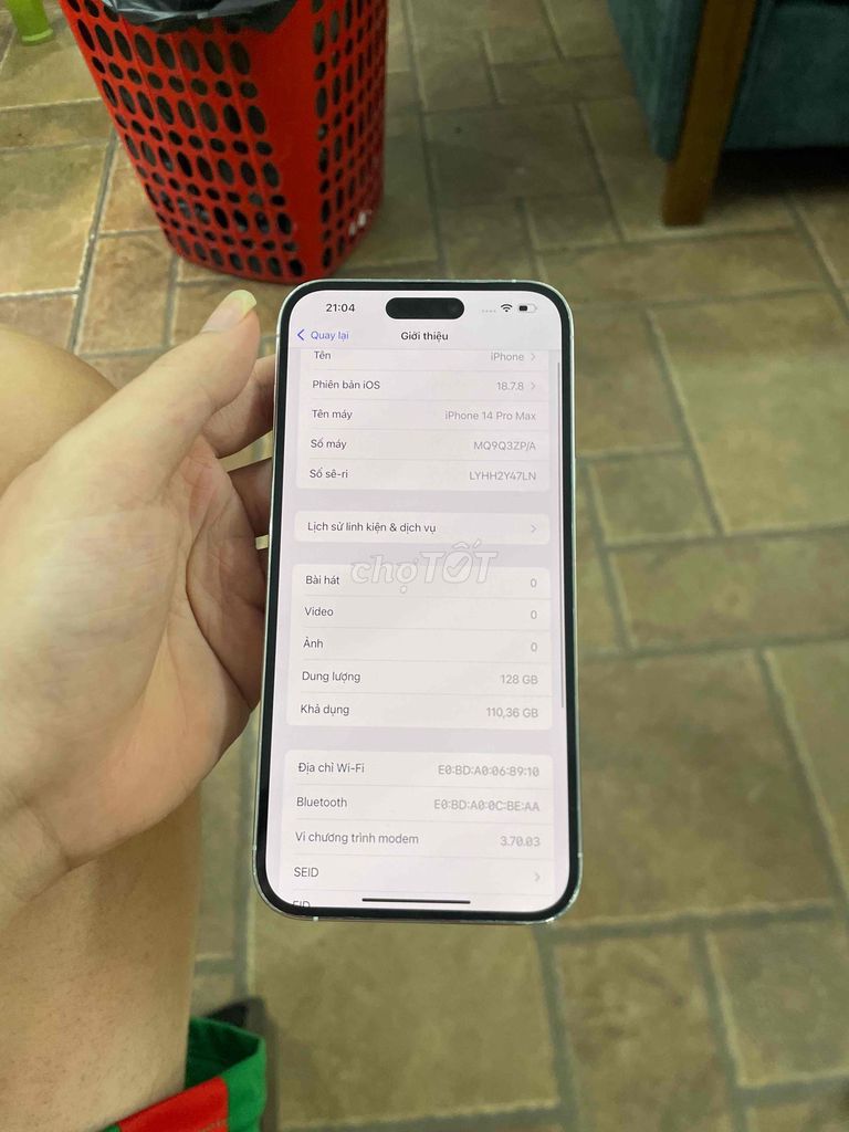 Apple iPhone 14 Pro Max 128GB Bạc Thay lưng. Mua bán Điện thoại tại Huyện Gia Lâm Hà Nội được đăng bởi Thành Đô hình 1