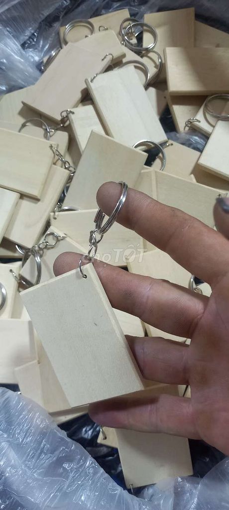 Phôi Móc Khóa Gỗ 6x4cm